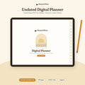 Undated Digital Planner – Hyperlinked PDF for Tablets, Honey & Cream Theme printable cover