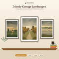 Moody Cottage Landscape Printable Art, Set of 3 – Vintage-Style Wall Decor printable cover