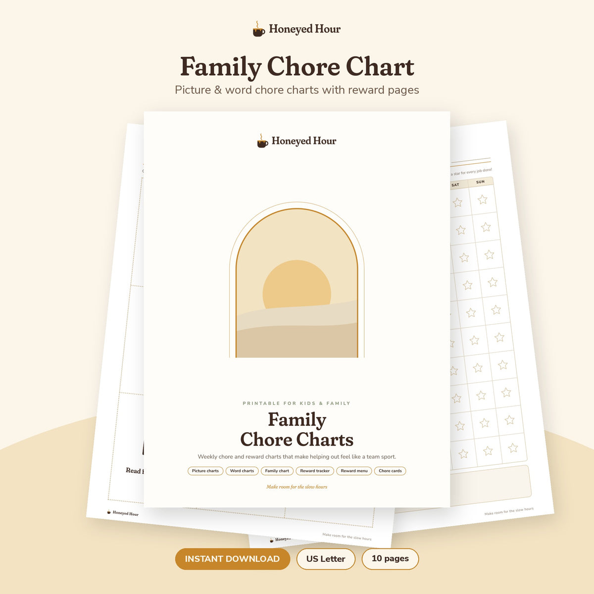 Family Chore Chart Printable – Weekly Chore & Reward Charts for Kids printable cover
