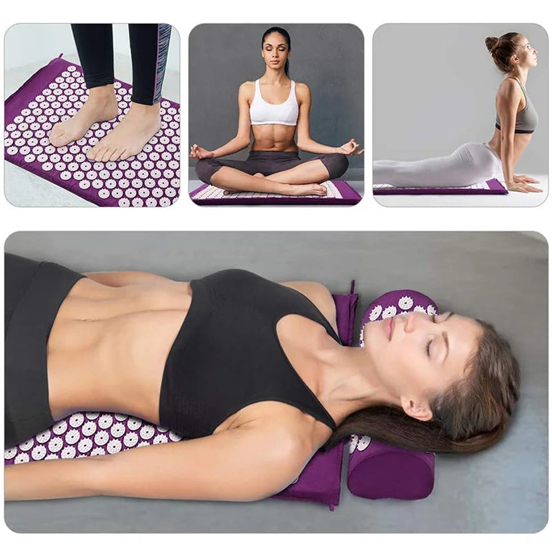 Acupressure mat and neck pillow set, photo 6 of 18