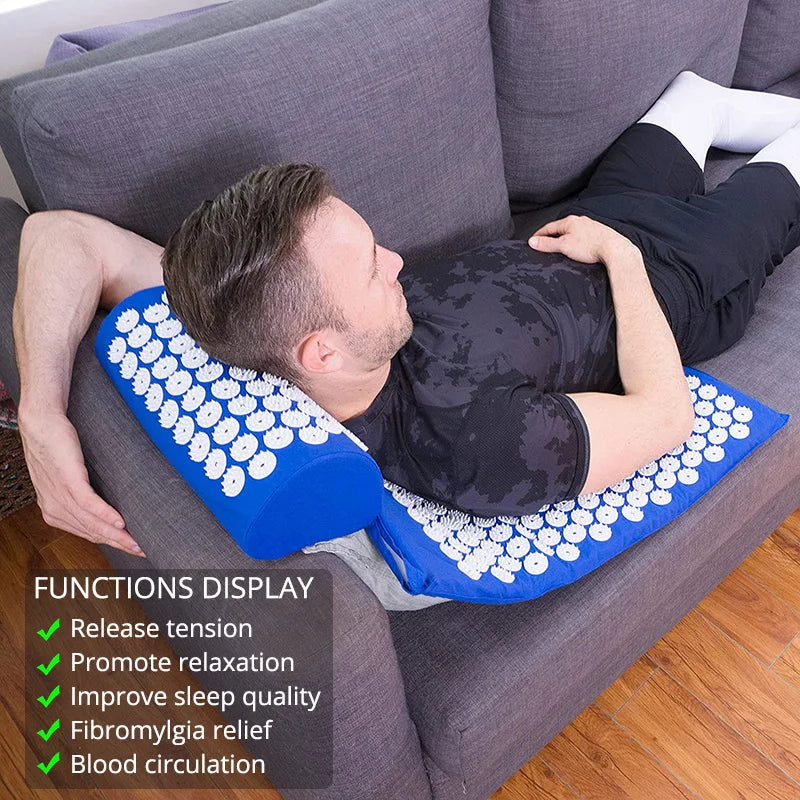 Acupressure mat and neck pillow set, photo 5 of 18