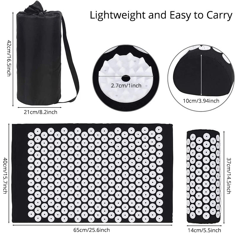 Acupressure Mat & Pillow Set – Evening Wind-Down Relaxation Kit