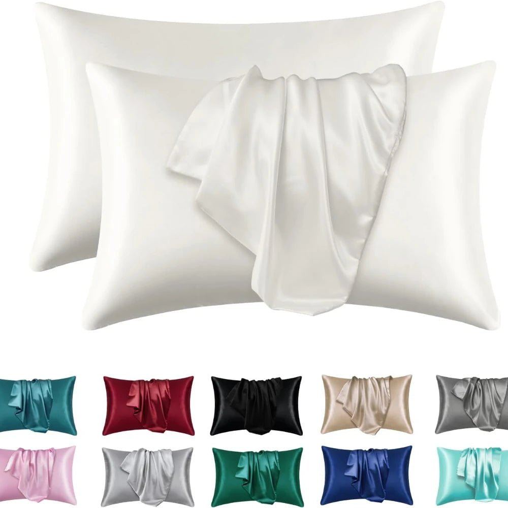 Silky satin pillowcase set of 2, photo 12 of 16