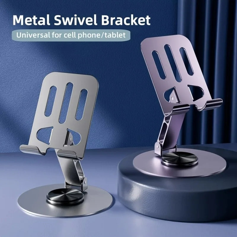 Adjustable Aluminum Phone & Tablet Stand – For Recipes, Reading & Video Calls