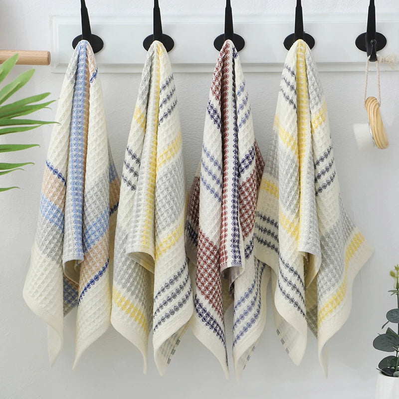 Waffle weave cotton hand towels, set of 2, photo 4 of 9