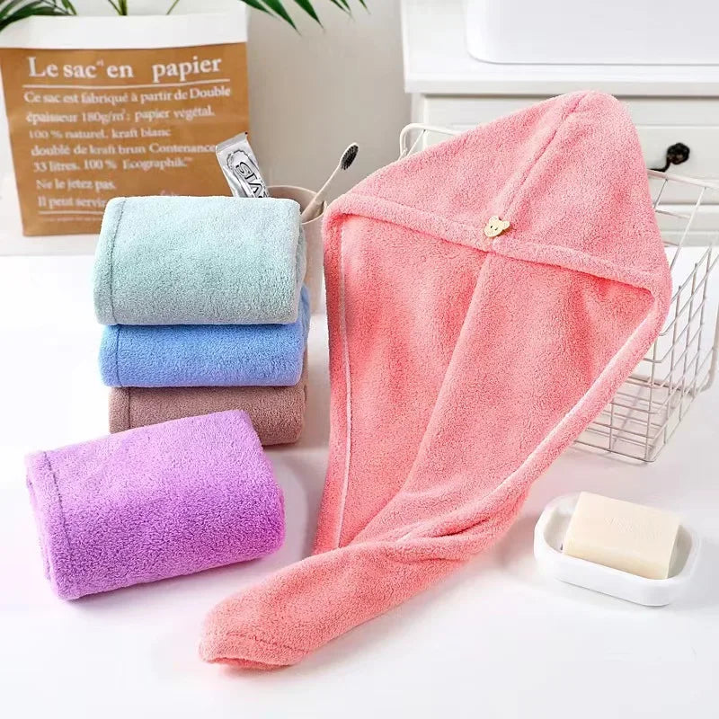 Quick-Dry Microfiber Hair Towel Wrap – Gentle Turban for All Hair Types