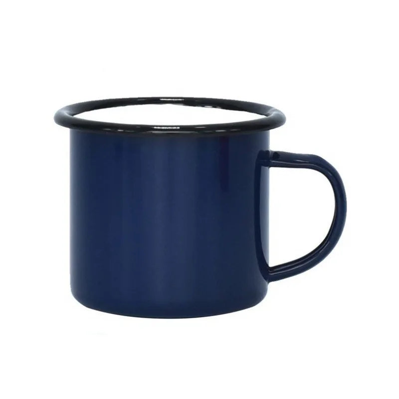 Enamel Camp Mug – Retro Metal Coffee Cup, 350 ml