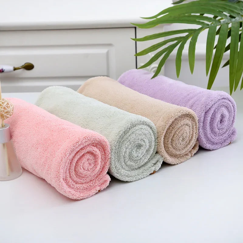 Quick-Dry Microfiber Hair Towel Wrap – Gentle Turban for All Hair Types