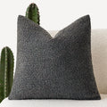 Boucle Throw Pillow Covers, Set of 2 – Textured Neutral 18x18 Cushion Covers