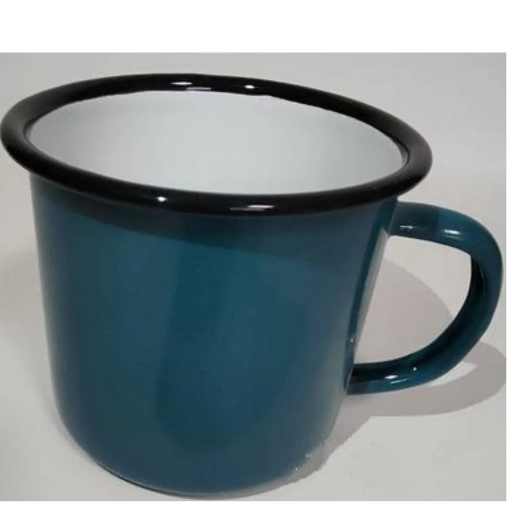 Enamel Camp Mug – Retro Metal Coffee Cup, 350 ml