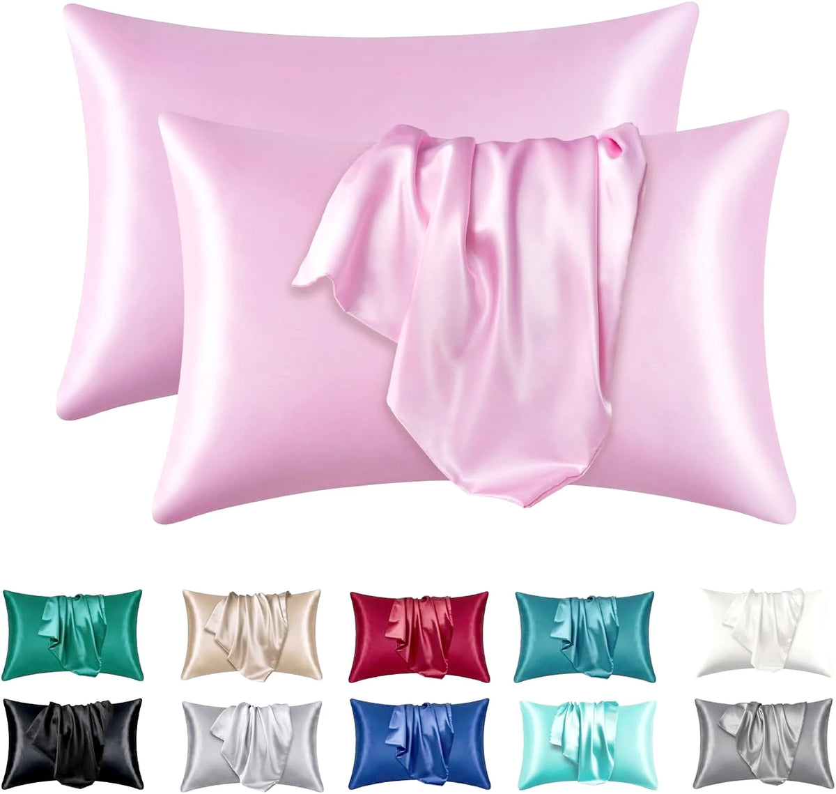 Silky satin pillowcase set of 2, photo 13 of 16