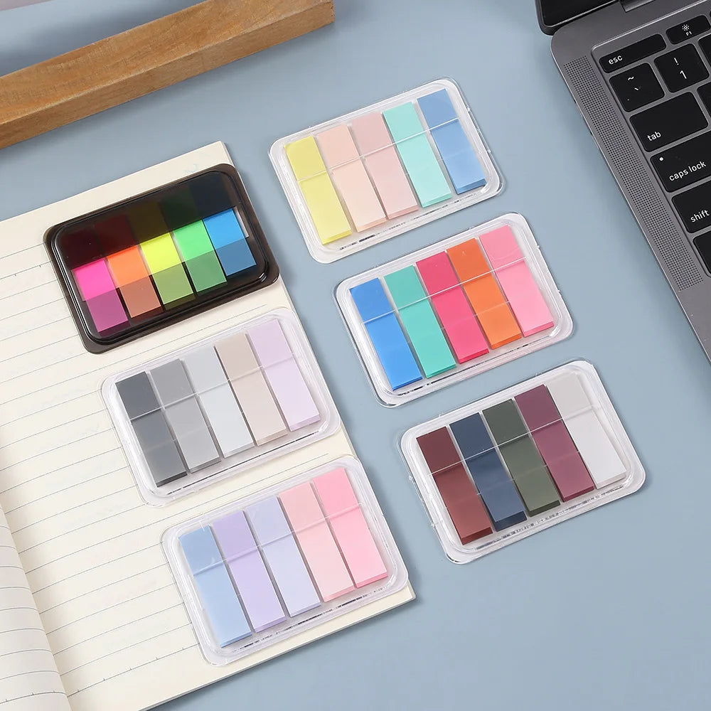 Book Annotation Sticky Tab & Note Set – Translucent Tabs in Soft Colors