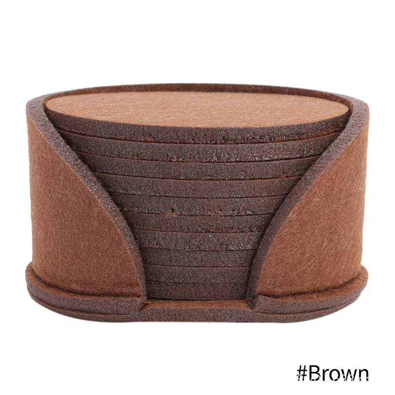 Felt coaster set of 6 with holder, photo 7 of 10