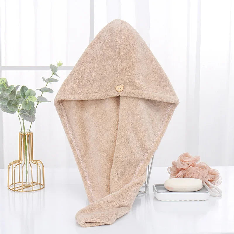 Quick-Dry Microfiber Hair Towel Wrap – Gentle Turban for All Hair Types