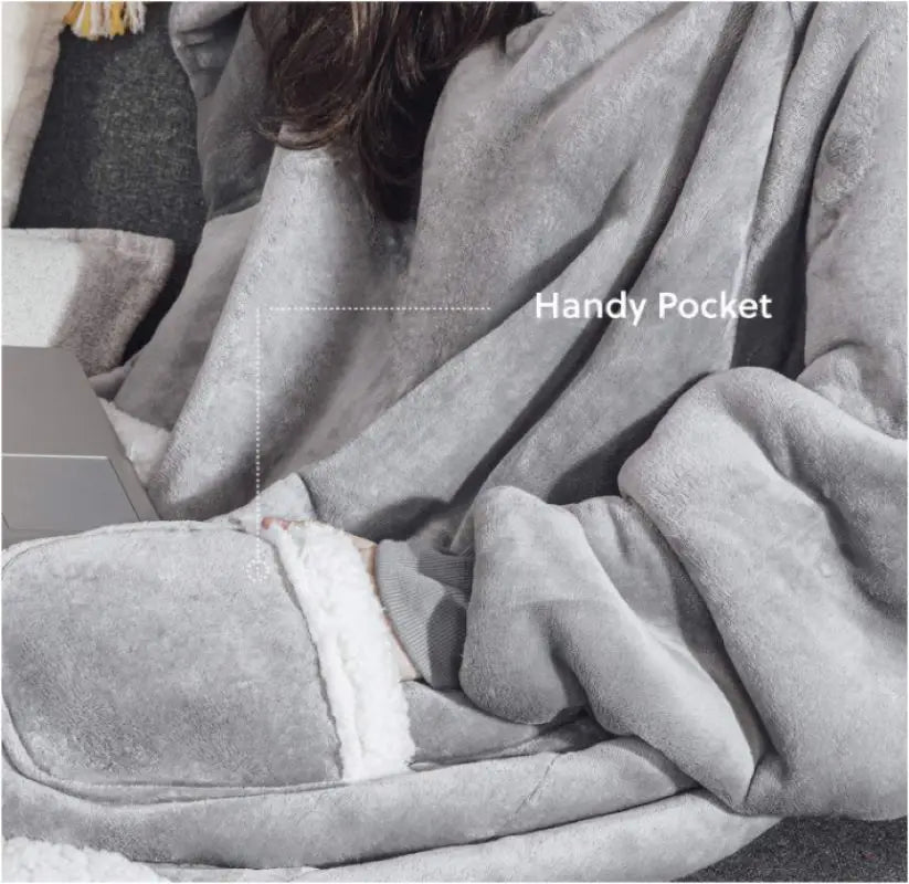 Oversized Wearable Blanket Hoodie – Cozy Fleece