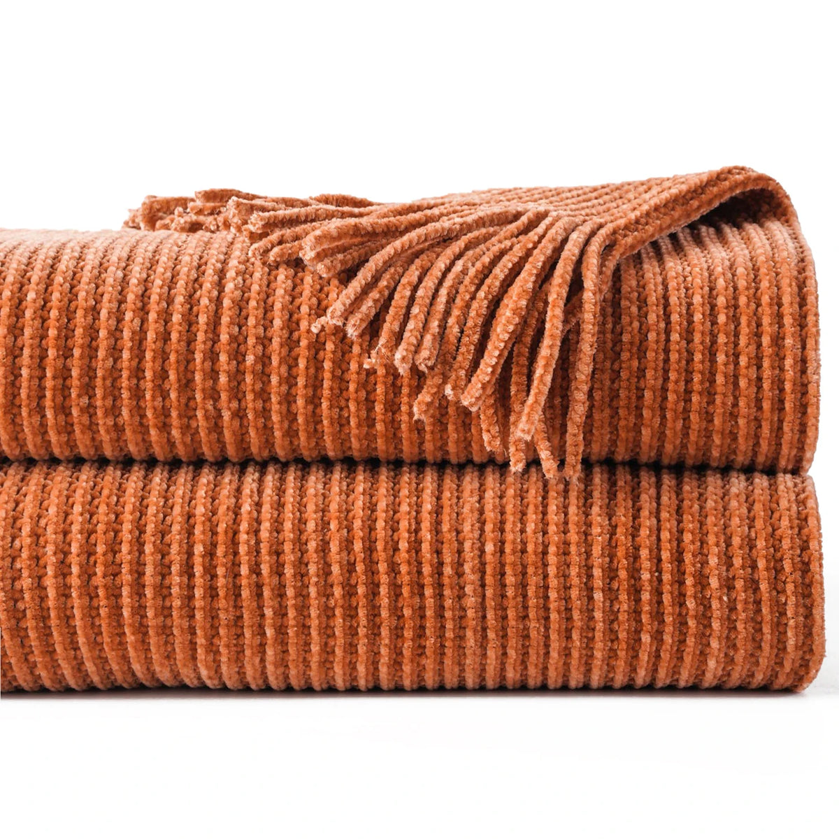 Chunky Chenille Knit Throw Blanket – 50x60