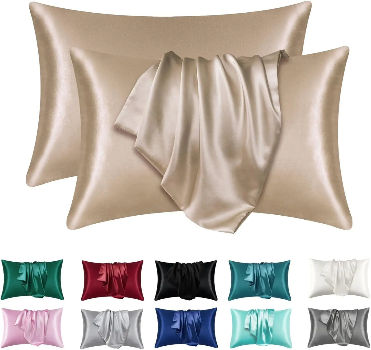 Silky satin pillowcase set of 2, photo 16 of 16