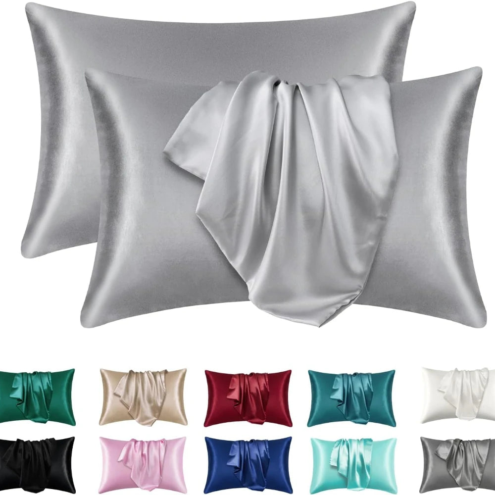 Silky satin pillowcase set of 2, photo 14 of 16
