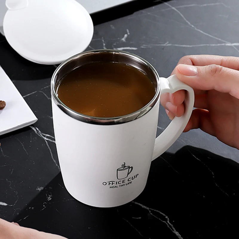 Insulated Coffee Mug with Lid – 12 oz Stainless Mug that Stays Warm