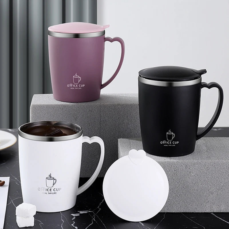 Insulated Coffee Mug with Lid – 12 oz Stainless Mug that Stays Warm