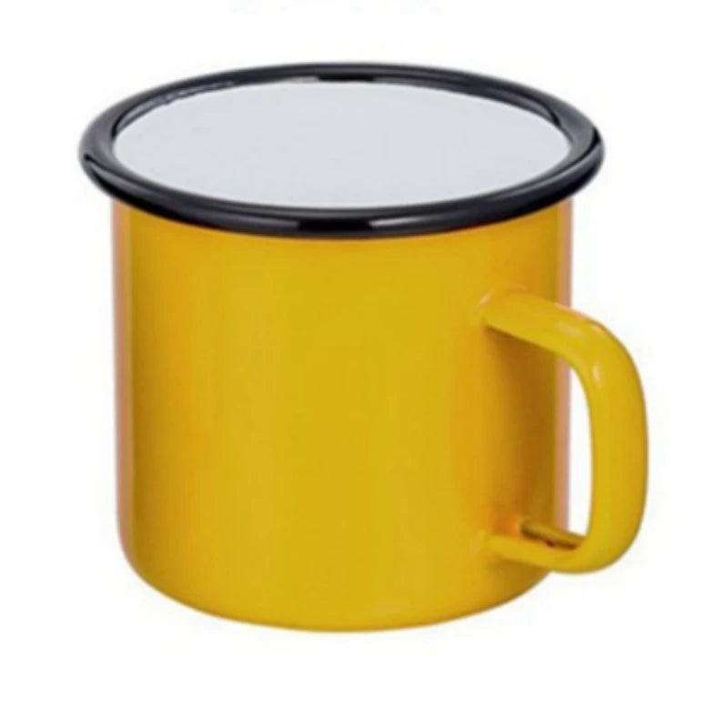Enamel Camp Mug – Retro Metal Coffee Cup, 350 ml