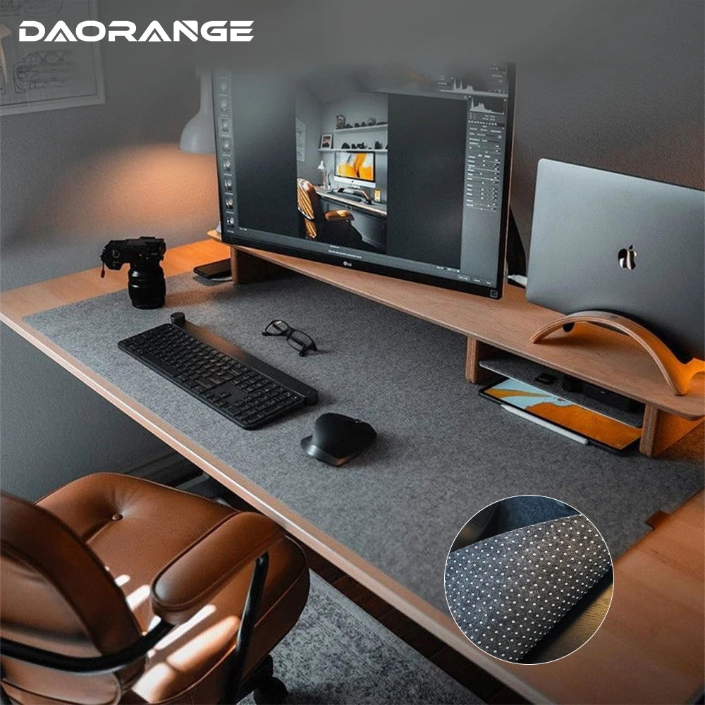Felt Desk Mat – Large Soft Desk Pad for a Calm, Cozy Workspace