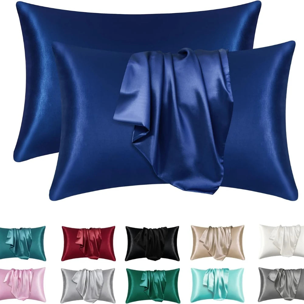 Silky satin pillowcase set of 2, photo 10 of 16