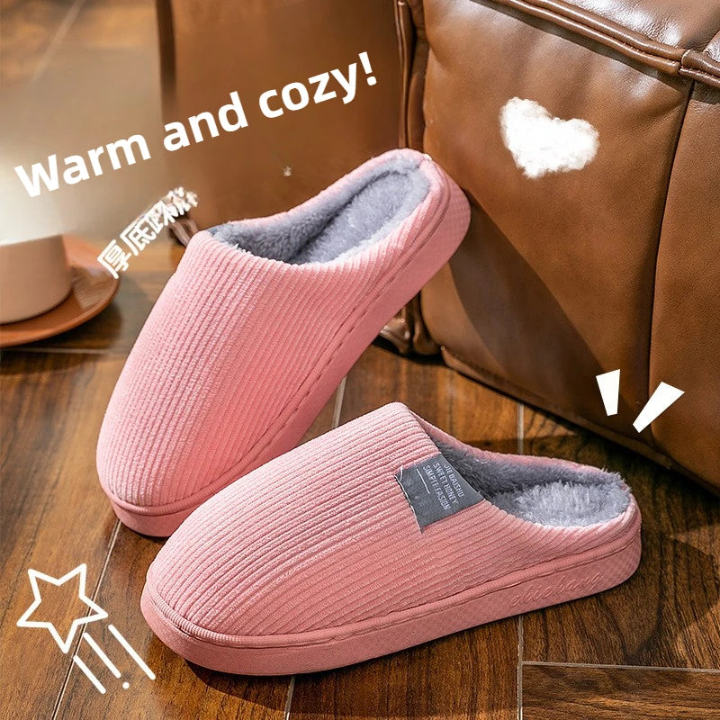 Memory Foam House Slippers – Cushioned Closed-Toe Comfort with Non-Slip Sole
