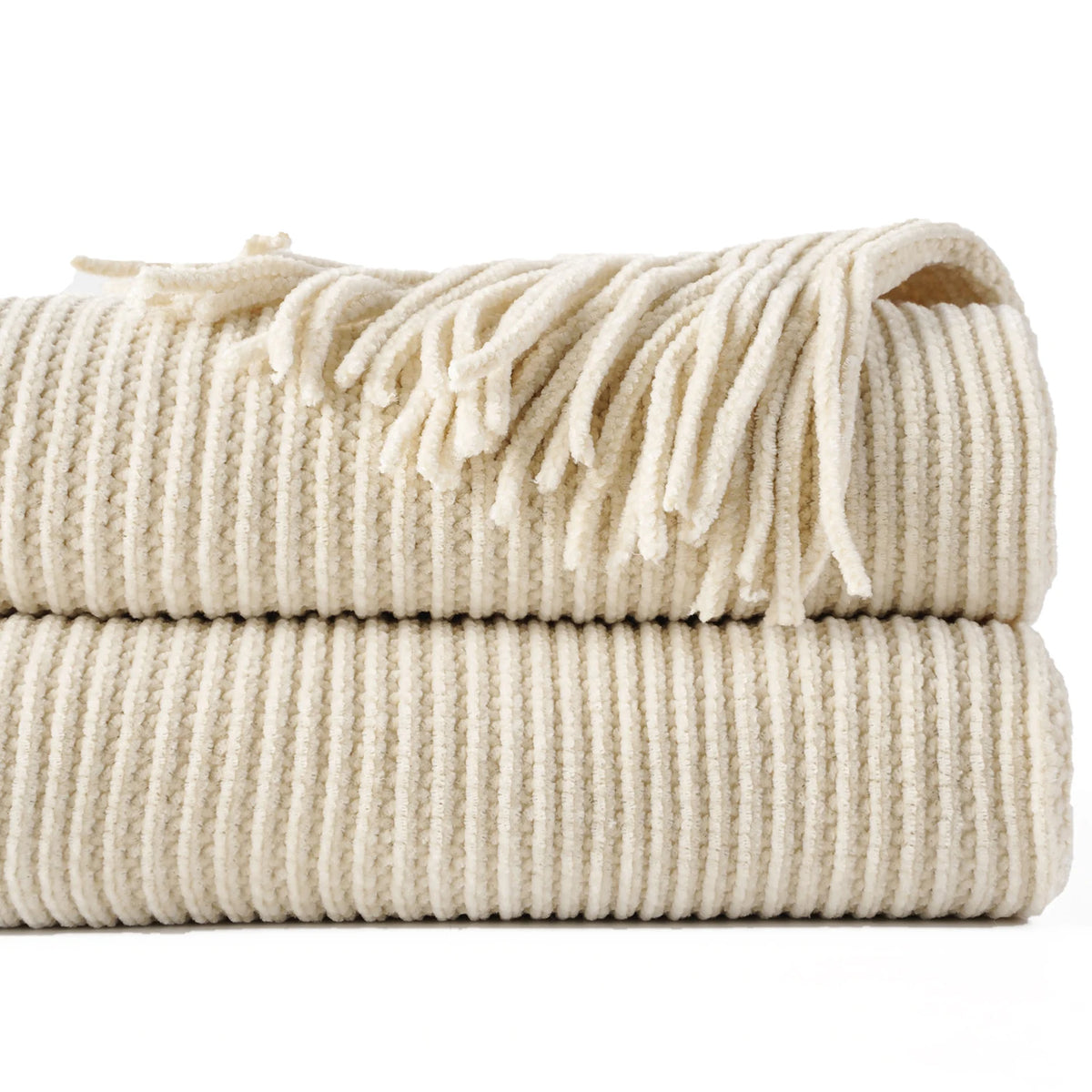 Chunky Chenille Knit Throw Blanket – 50x60