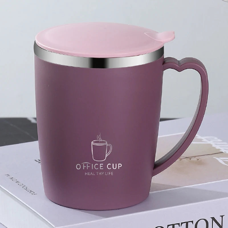 Insulated Coffee Mug with Lid – 12 oz Stainless Mug that Stays Warm