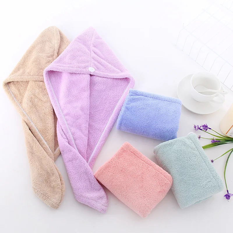 Quick-Dry Microfiber Hair Towel Wrap – Gentle Turban for All Hair Types