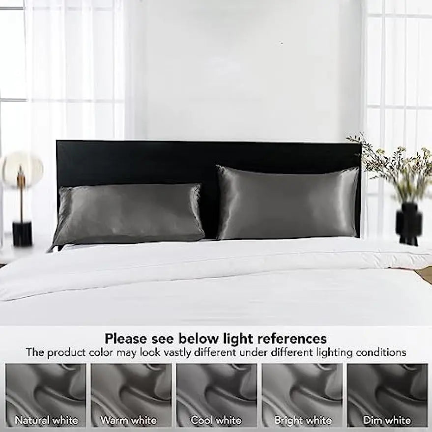 Silky satin pillowcase set of 2, photo 5 of 16