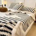 Reversible Sherpa Fleece Throw Blanket – Plush, Warm & Machine Washable