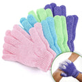 Exfoliating Bath Gloves, Set of 3 – Spa-Day Shower Scrub Mitts