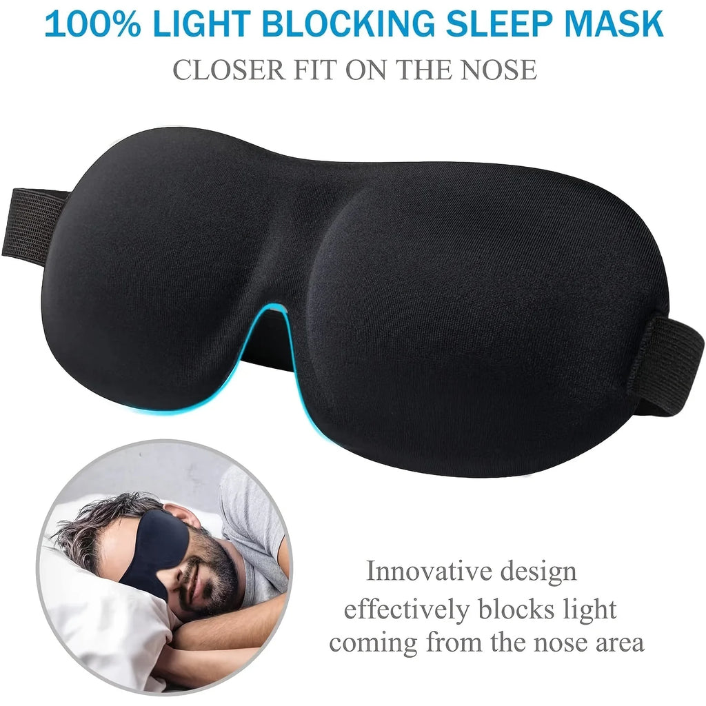 Contoured 3D Sleep Mask – Blackout Eye Mask for Slow Mornings & Naps