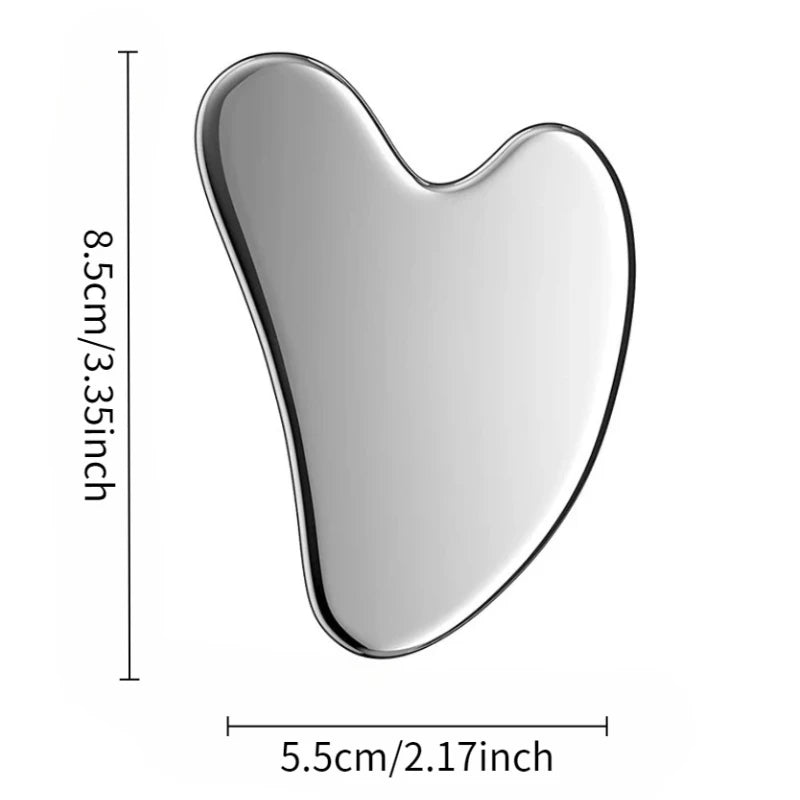 Stainless Steel Gua Sha Facial Tool – Unbreakable, Cooling Self-Care Ritual