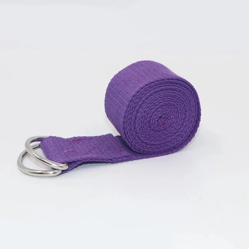 Cotton yoga strap with metal D-ring, photo 12 of 12