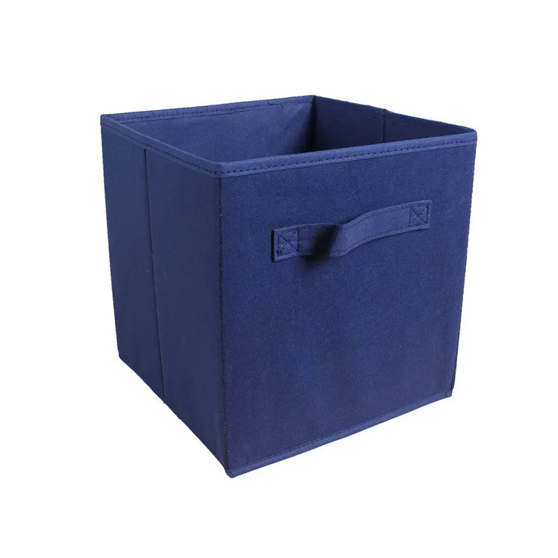 Foldable Fabric Storage Bins, 3-Pack – Linen-Look Cube Organizers