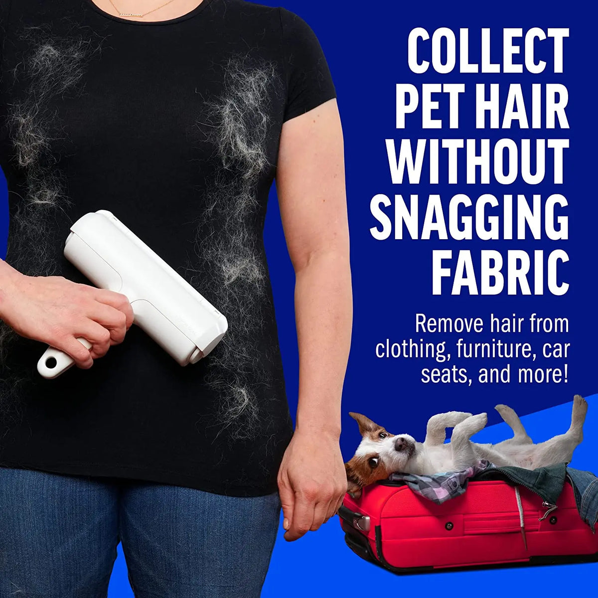 Reusable Pet Hair Remover Roller – Refill-Free Fur Lifter for Couches & Throws