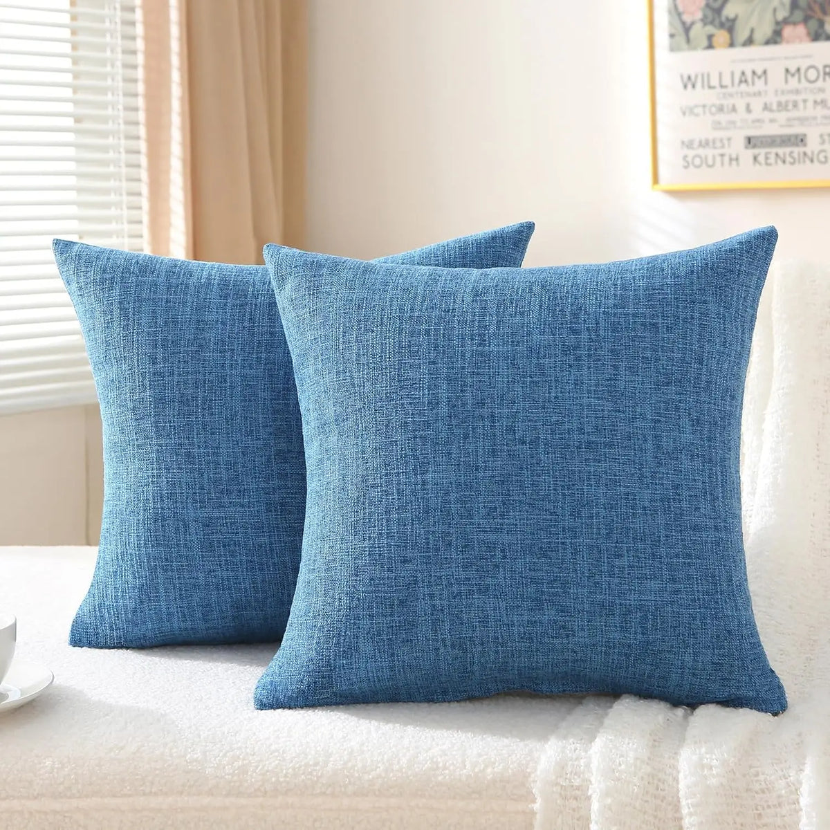 Linen-blend throw pillow covers in earthy tones, photo 7 of 20