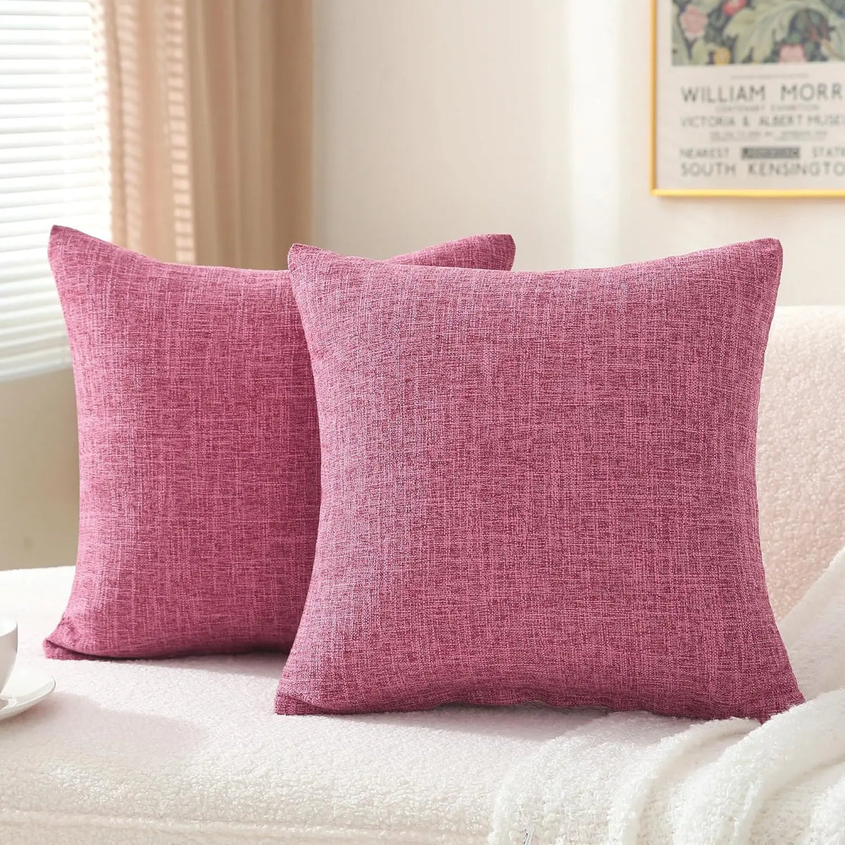 Linen-blend throw pillow covers in earthy tones, photo 8 of 20