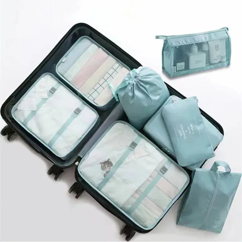 Packing Cubes Set of 8 – Lightweight Suitcase Organizers for Calm Travel