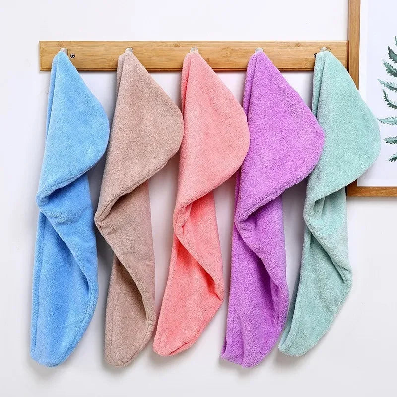 Quick-Dry Microfiber Hair Towel Wrap – Gentle Turban for All Hair Types