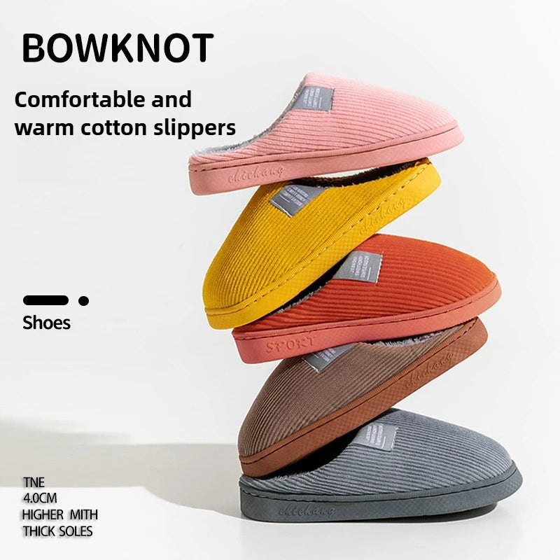 Memory Foam House Slippers – Cushioned Closed-Toe Comfort with Non-Slip Sole