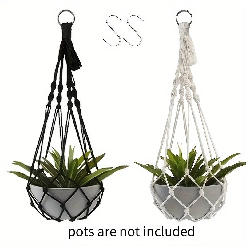 Handwoven macrame plant hangers, set of 2, photo 8 of 8