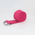 Cotton Yoga Strap with D-Ring – 8 ft Stretching Strap for Gentle Flexibility
