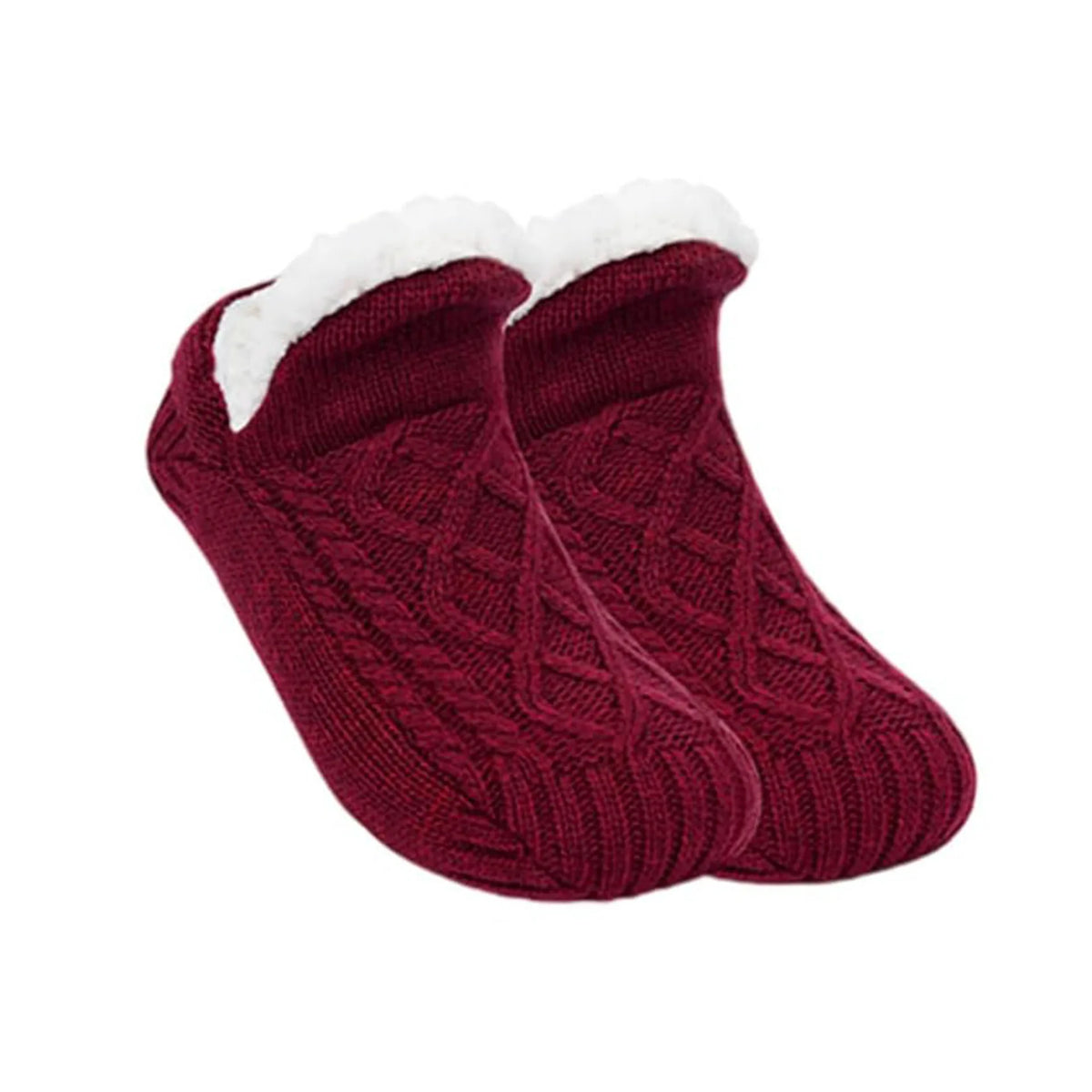 Fuzzy grip slipper socks, 2 pairs, photo 9 of 12