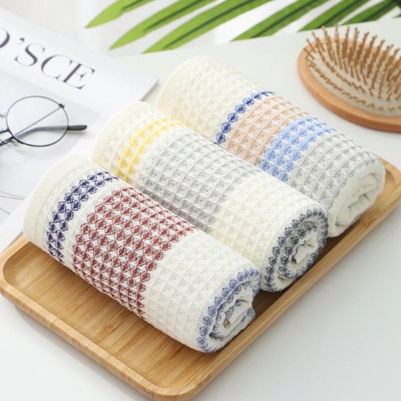 Waffle weave cotton hand towels, set of 2, photo 5 of 9