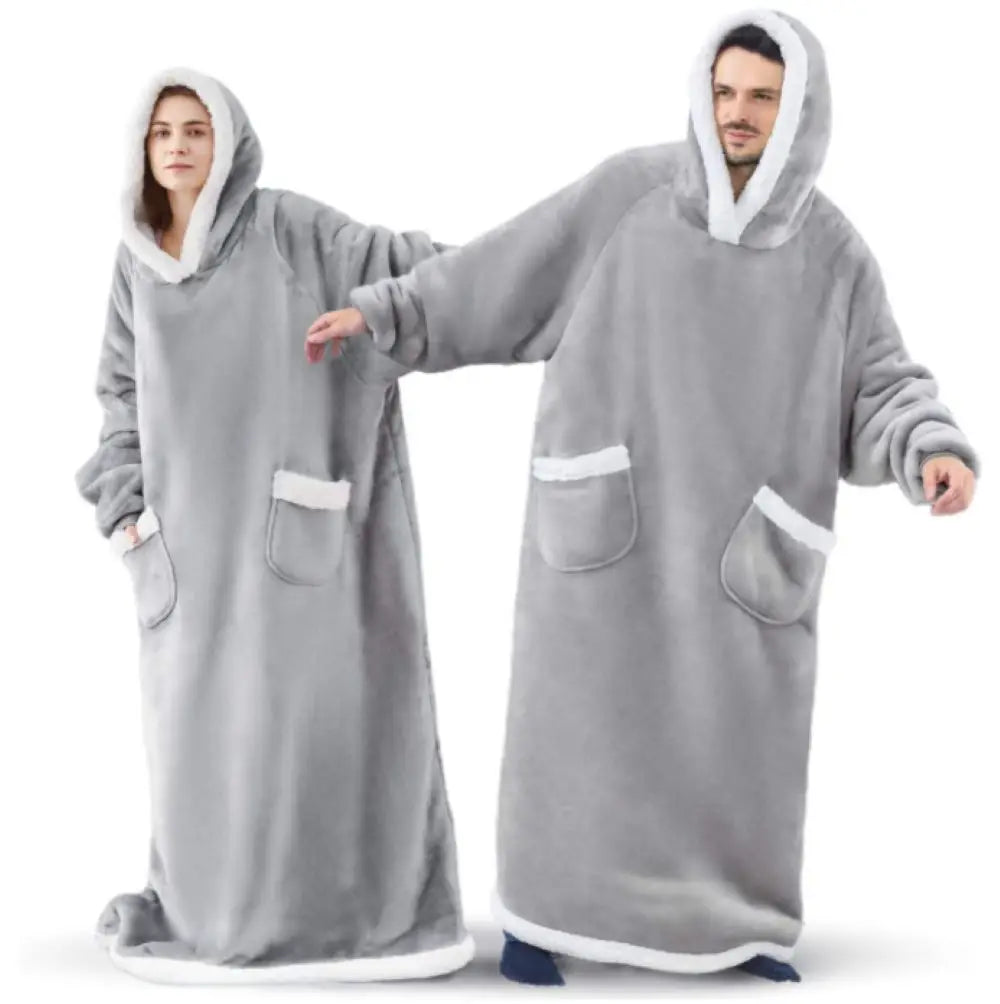 Oversized Wearable Blanket Hoodie – Cozy Fleece