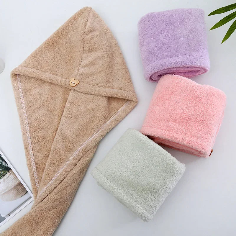 Quick-Dry Microfiber Hair Towel Wrap – Gentle Turban for All Hair Types